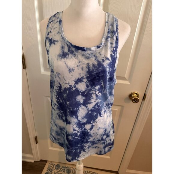 Blue and White Tie Dye Razorback Sports Tank Size womens large - Picture 2 of 2